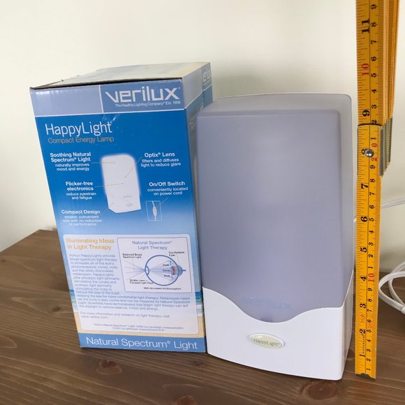 Verilux Happy Light Natural Spectrum Desktop 9" Compact Lamp VT01-SB 2500 - Picture 6 of 6